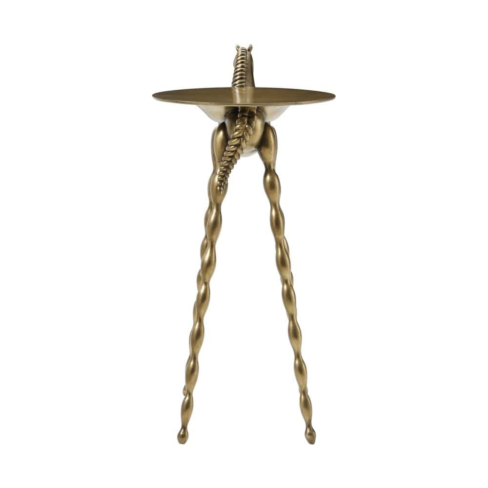 Theodore Alexander Living Troy Drinks Table Brass Finish House of Isabella UK
