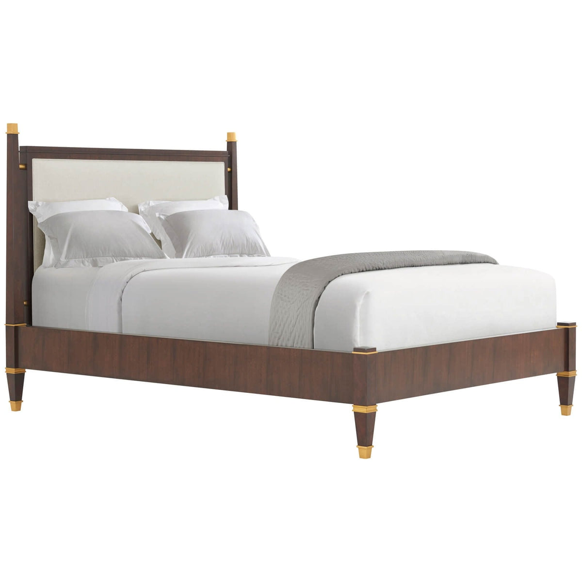 Markos Upholstered King Size Bed in Dark