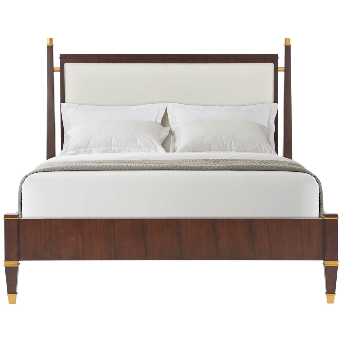 Markos Upholstered King Size Bed in Dark