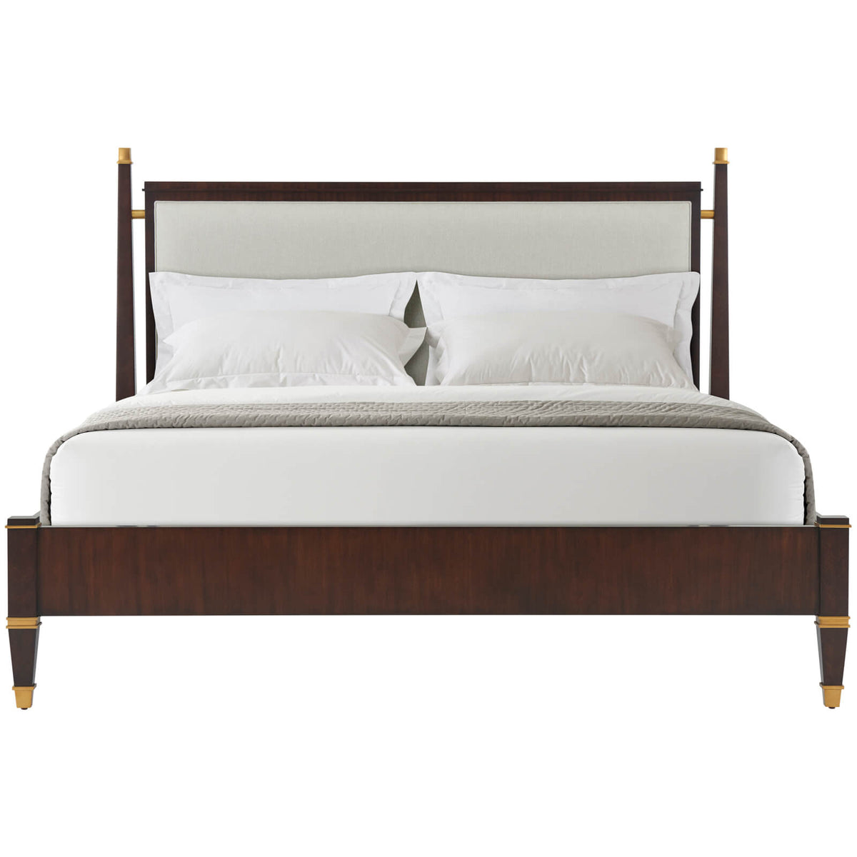 Markos Upholstered Super King Size Bed in Dark