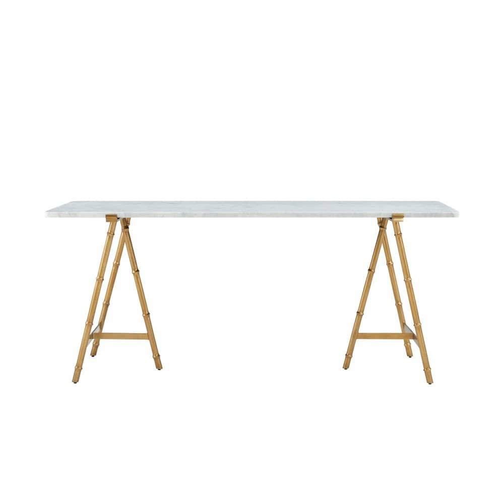 Theodore Alexander Office Kesden Bianco Marble Top Desk House of Isabella UK