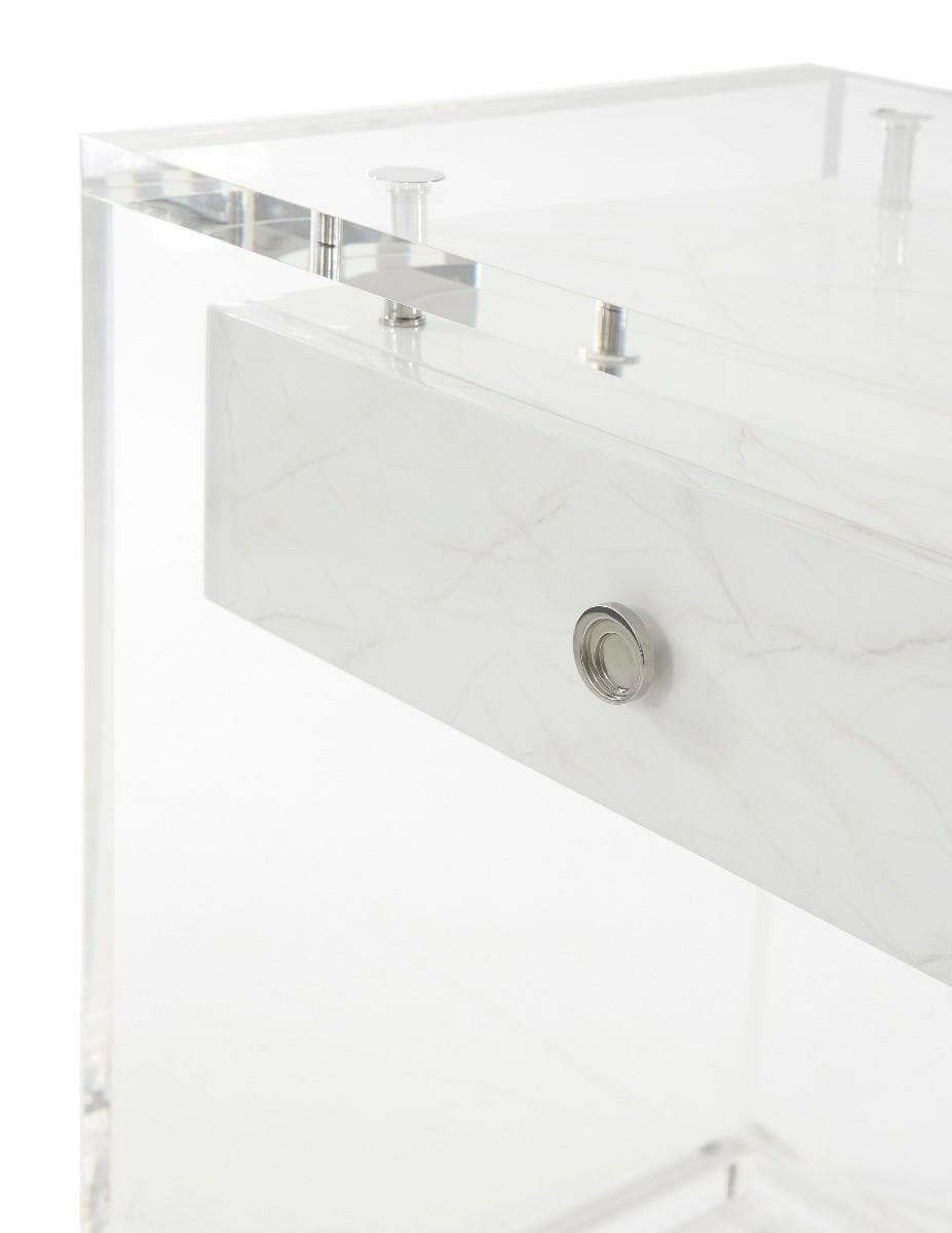 Generation Side Table in Faux Carrara.