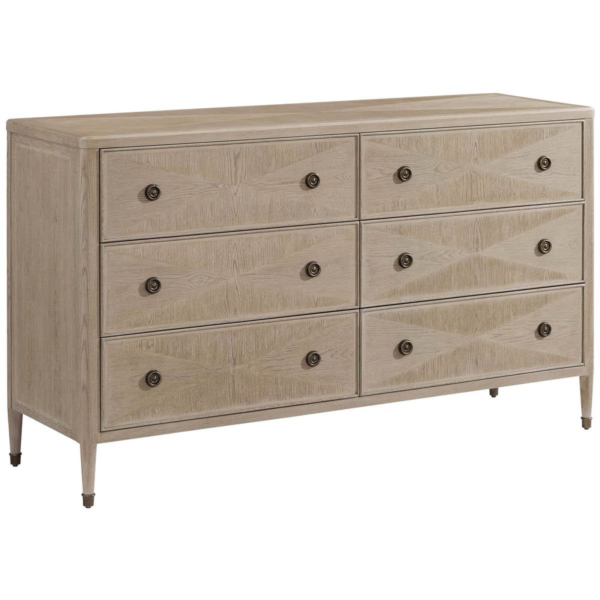 Theodore Alexander Sleeping Whitford 6-Drawer Chest of Drawers in Riverwash Oak House of Isabella UK
