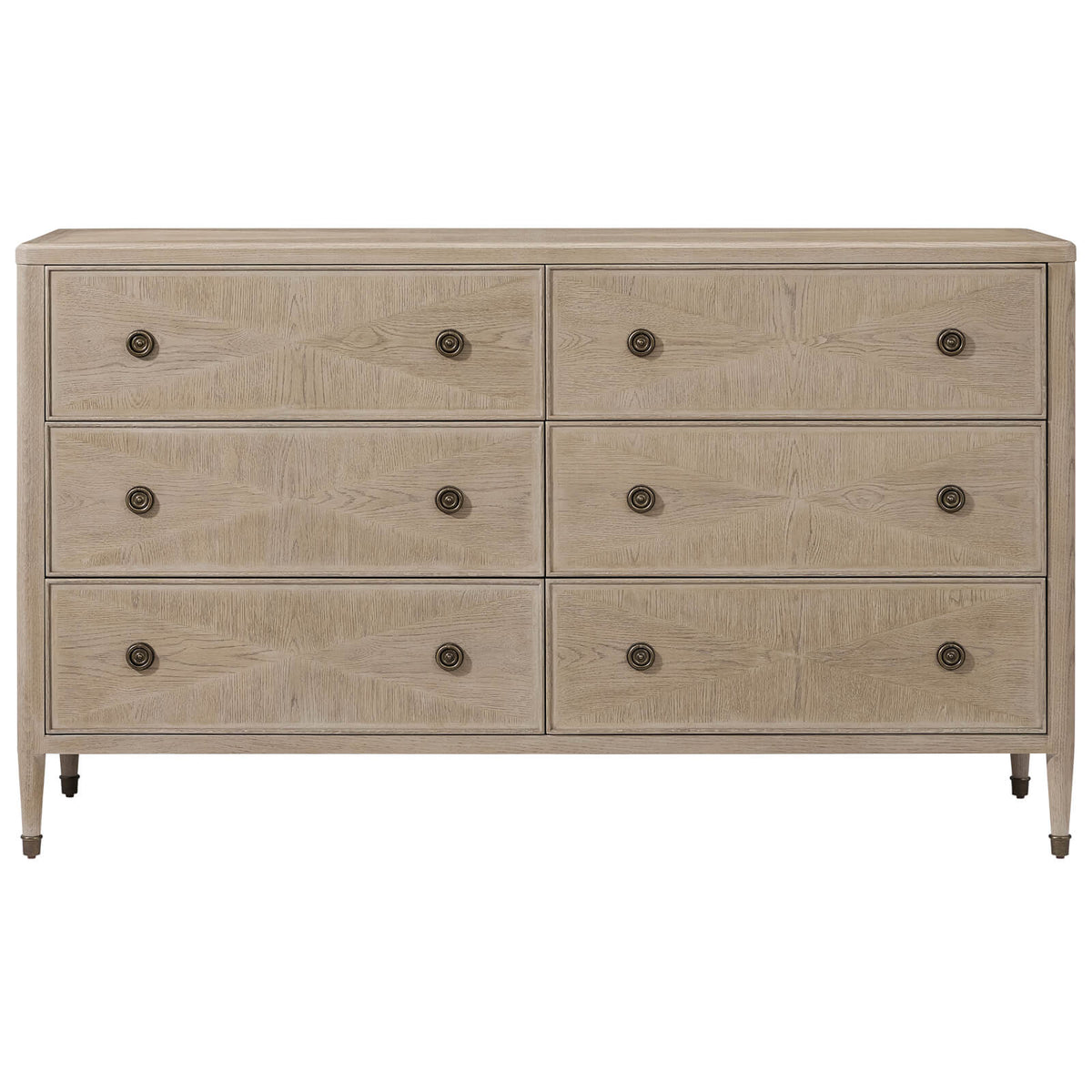 Theodore Alexander Sleeping Whitford 6-Drawer Chest of Drawers in Riverwash Oak House of Isabella UK