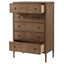 Theodore Alexander Sleeping Woodford Tall Chest of Drawers in Tobacco House of Isabella UK