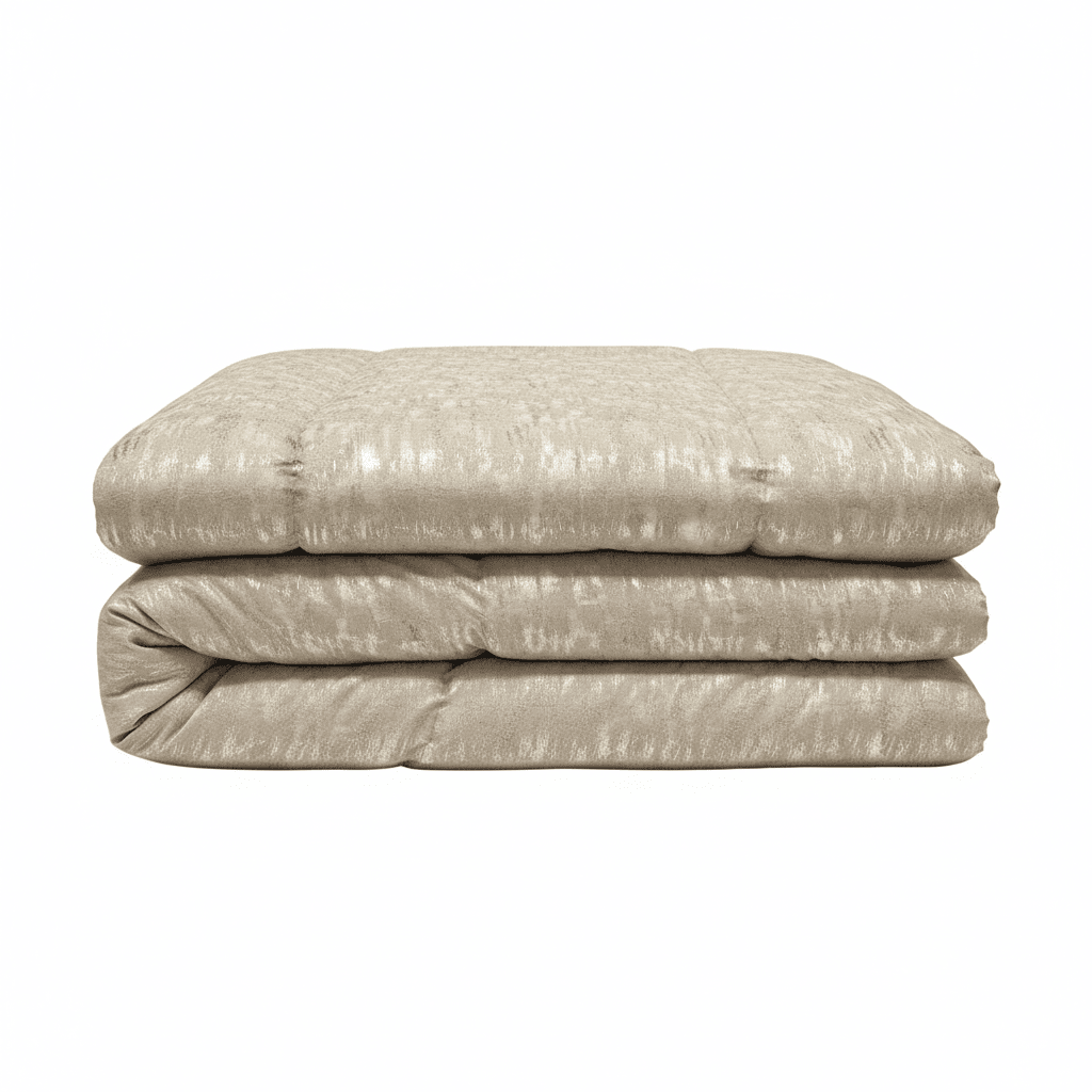 Tiana Cream & Gold Abstract Print Bedspread