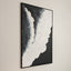 Tilford Monochrome Beach Waves Textured Canvas Wall Art
