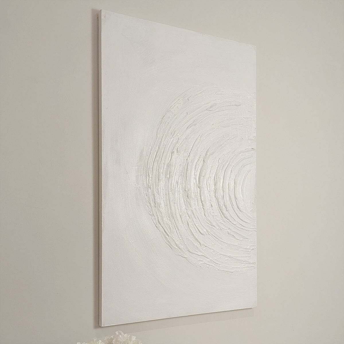 Tilly Cream Half Moon Textured Canvas Wall Art