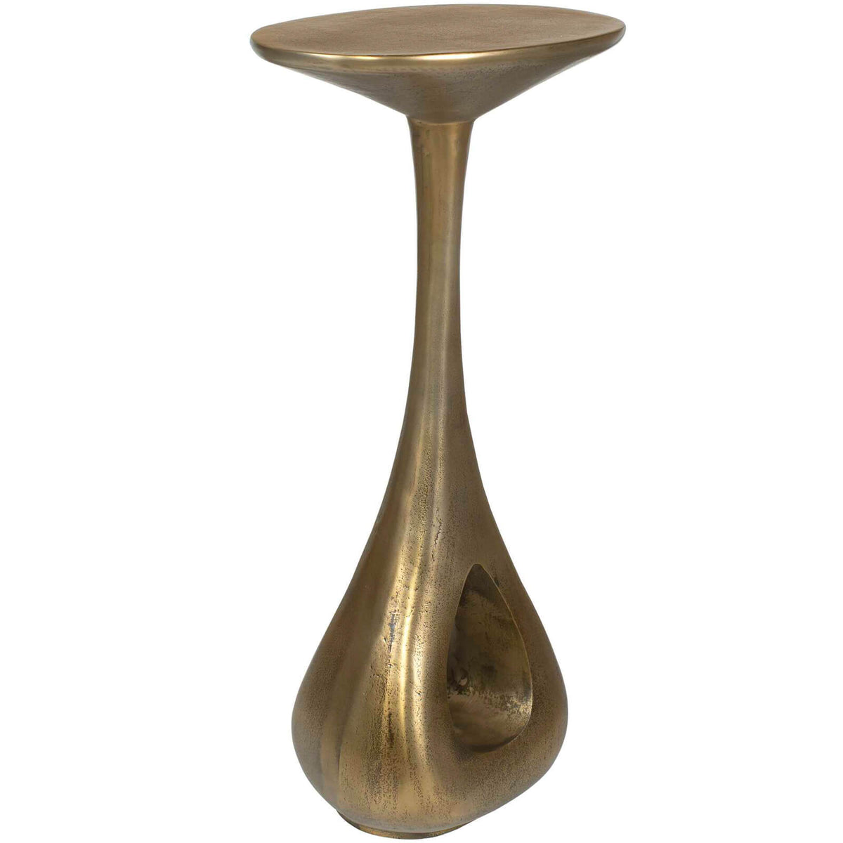 Tolstoy Indoor-Outdoor Side Table in Brass