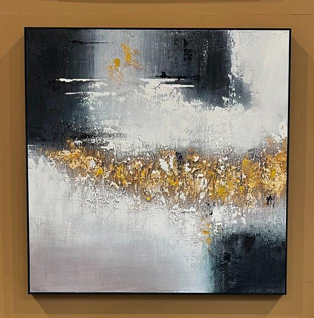 Gold Storm Oil Painting.