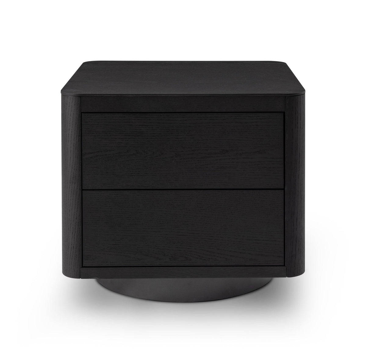 Tommy Franks Coin Bedside Table - Smoke Oak House of Isabella UK