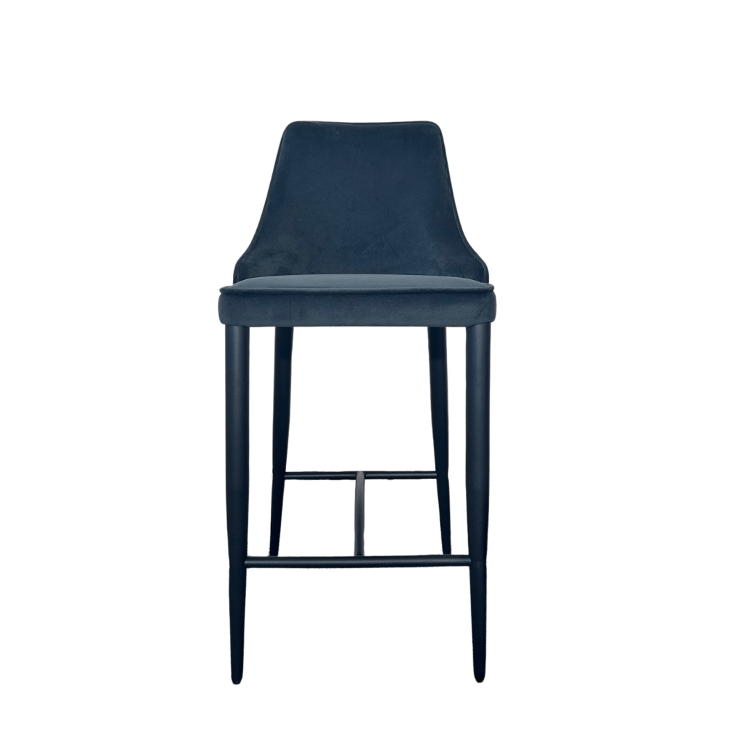 Alain Bar Stool - Essence Grey Velvet.