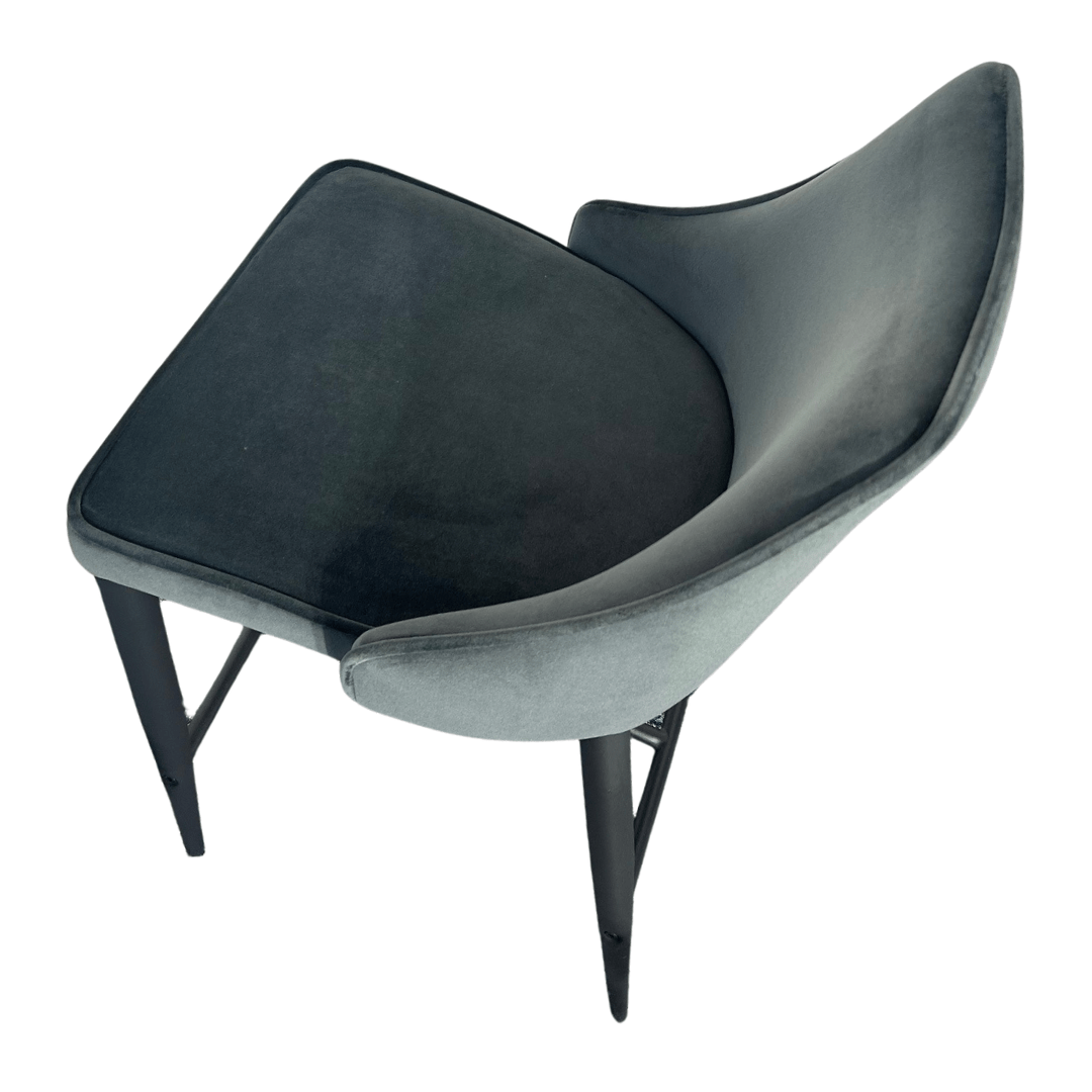 Alain Bar Stool - Essence Grey Velvet.