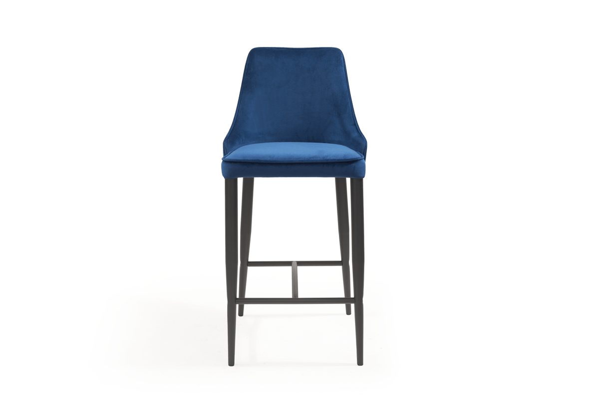 Tommy Franks Dining Alain Bar Stool - Navy Velvet House of Isabella UK