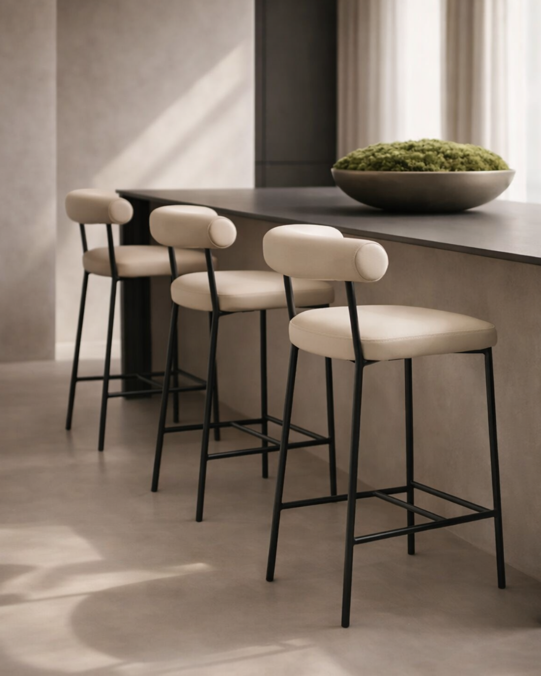 Tommy Franks Dining Alita Stool - Dark Marble House of Isabella UK