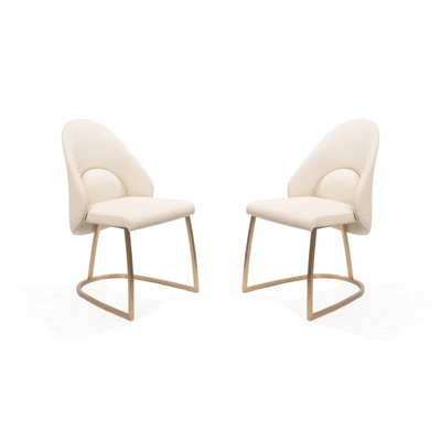 Tommy Franks Dining Banzena Dining Chair - Set of 2 - Cream House of Isabella UK