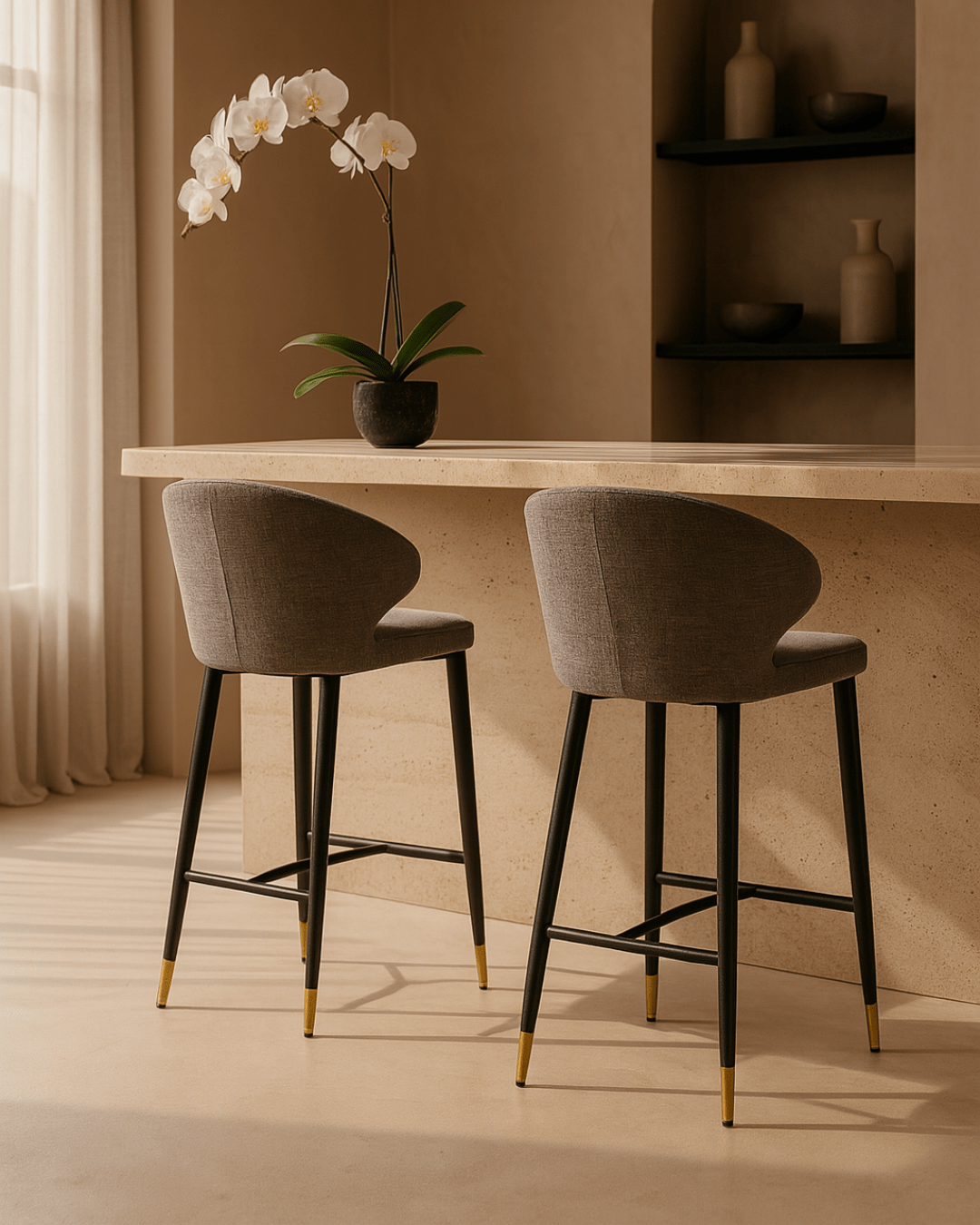 Tommy Franks Dining Bellroy Bar Stool - Charcoal House of Isabella UK