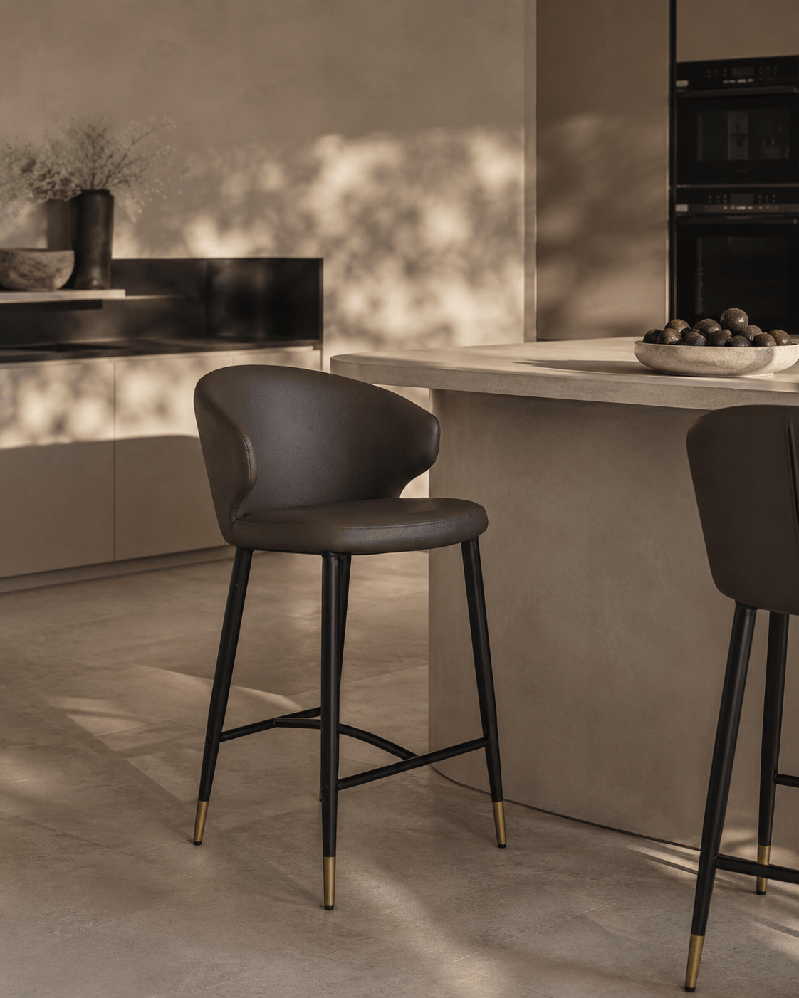 Tommy Franks Dining Bellroy Bar Stool - Espresso House of Isabella UK