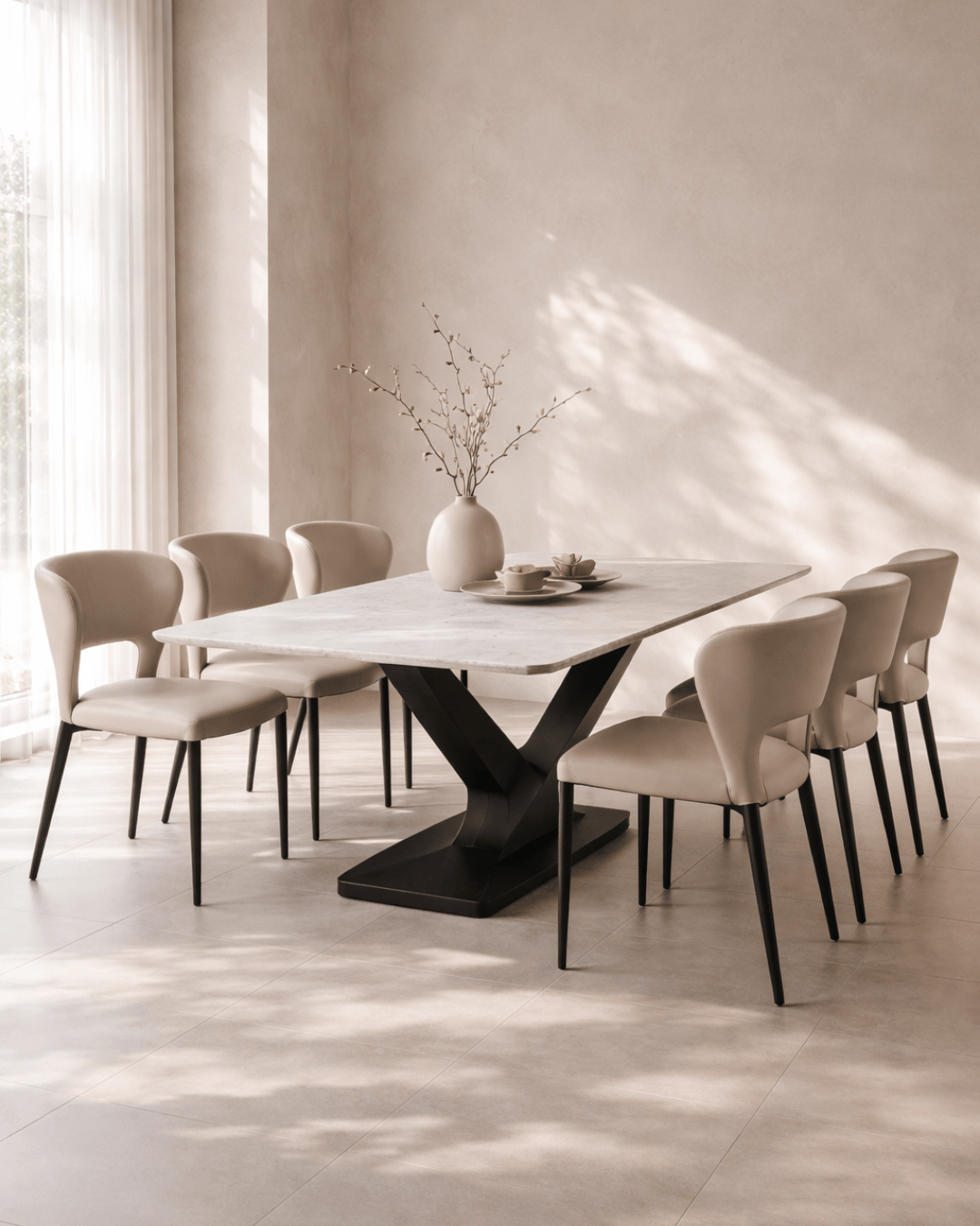 Tommy Franks Dining Campo Dining Table - Light Grey House of Isabella UK