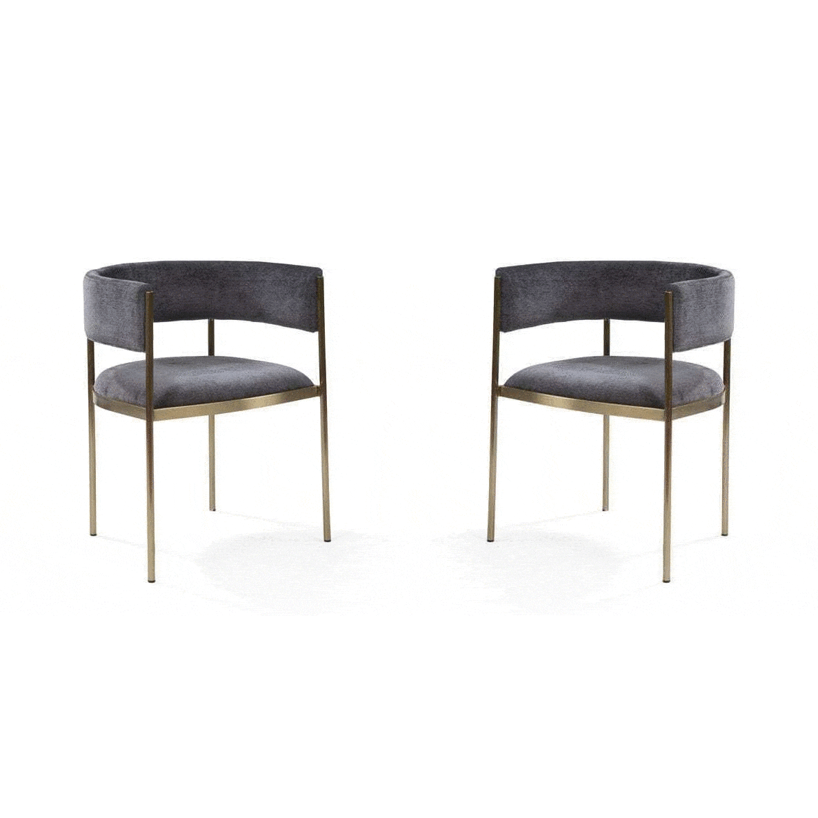 Envie II Dining Chair - Set of 2 - Giselle Dark Charcoal.