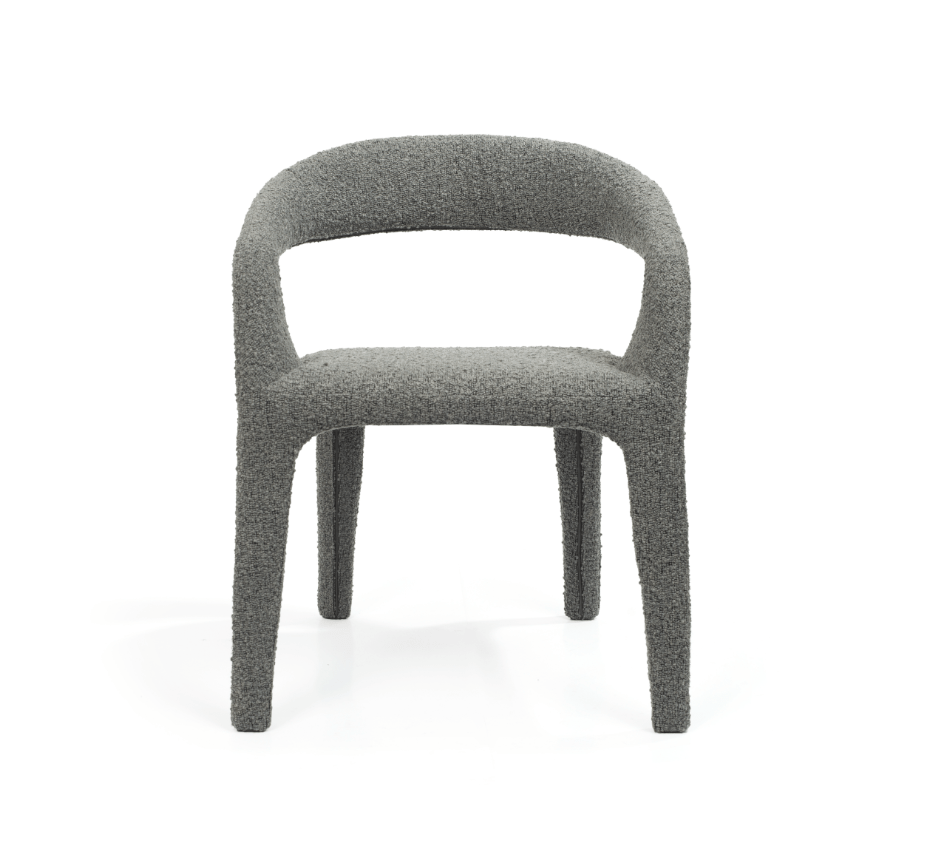 Escada Dining Chair - Chex Bouclé Charcoal.