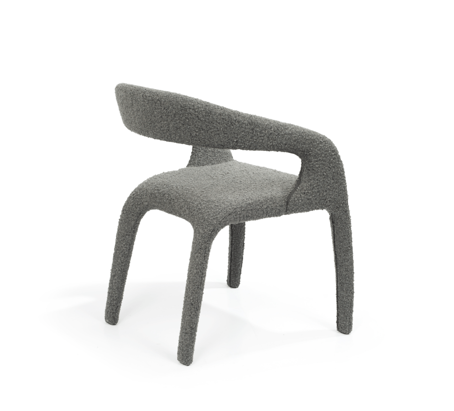 Escada Dining Chair - Chex Bouclé Charcoal.