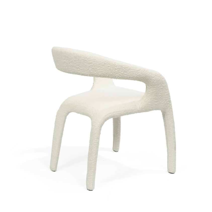 Escada Dining Chair - Chex Bouclé Polar.
