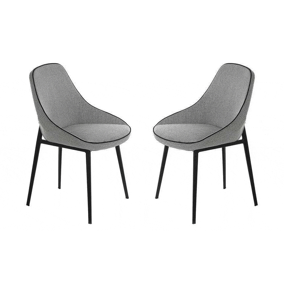 Tommy Franks Dining Fil Dining Chair - Set of 2 - Grey House of Isabella UK