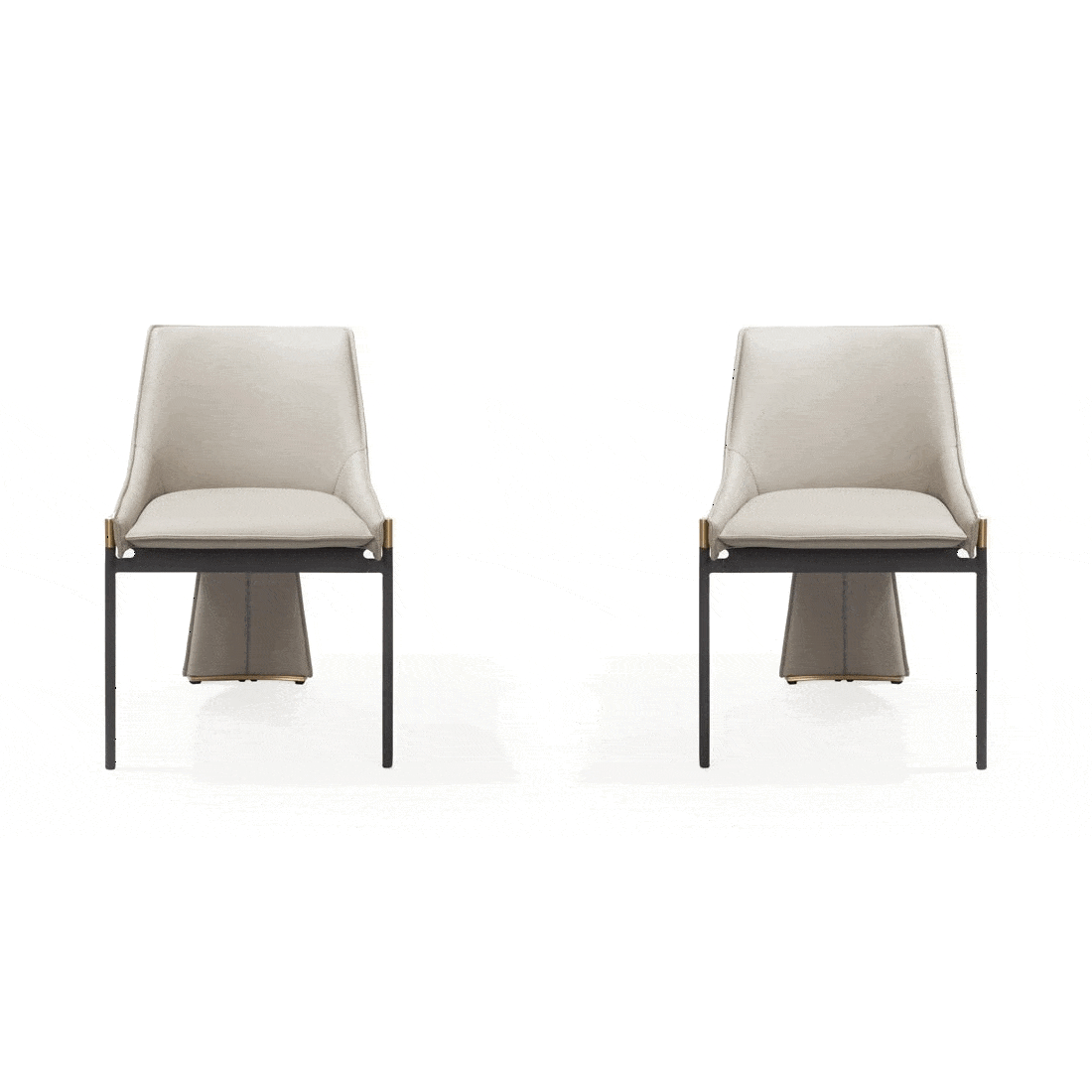 Filipo Dining Chair - Taupe - Set of 2.