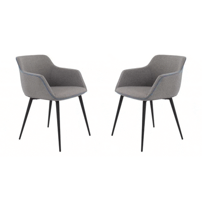 Tommy Franks Dining Fury Dining Chair - Set of 2 - Light Grey House of Isabella UK