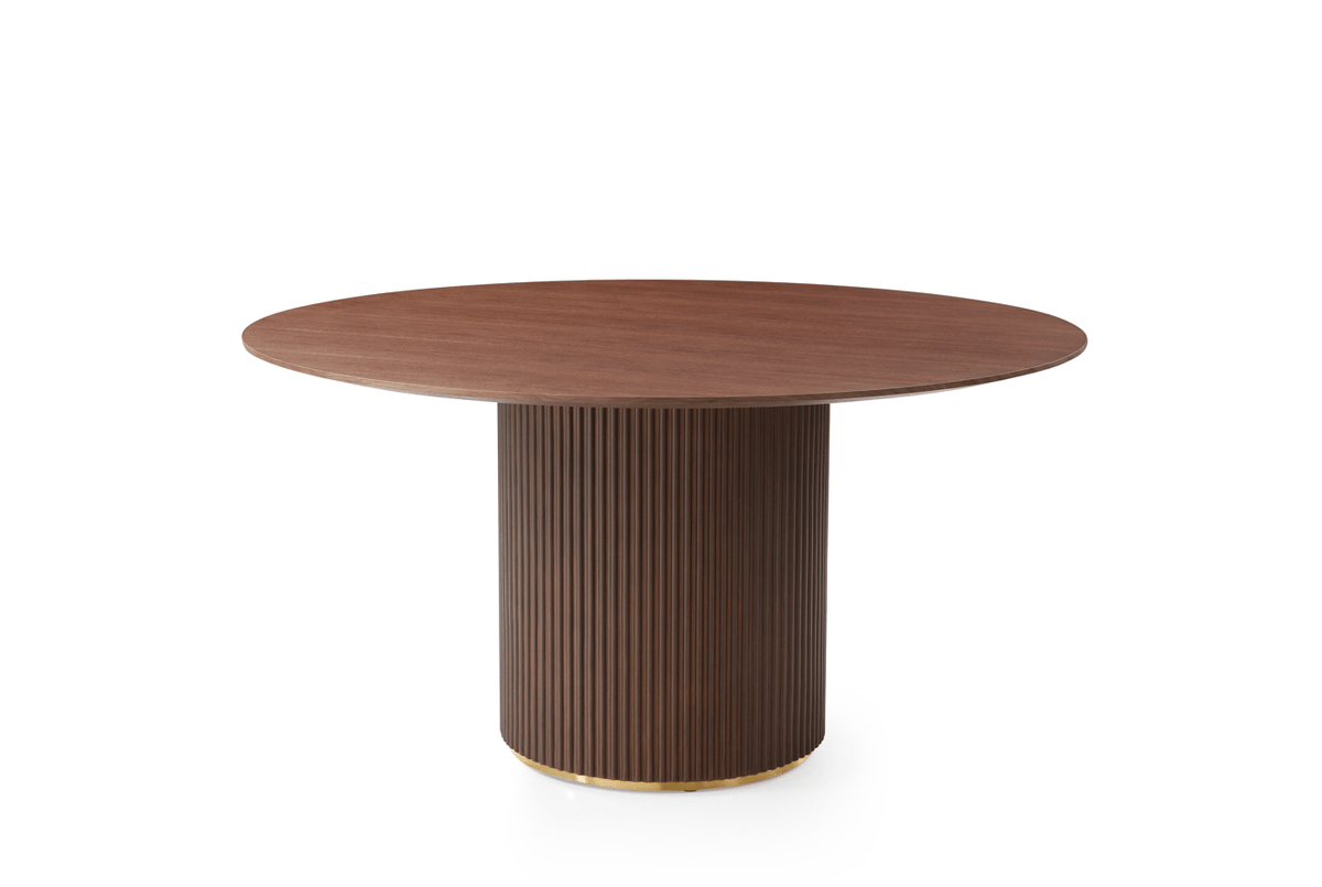 Lantine 150 Dining Table - Walnut & Brass.