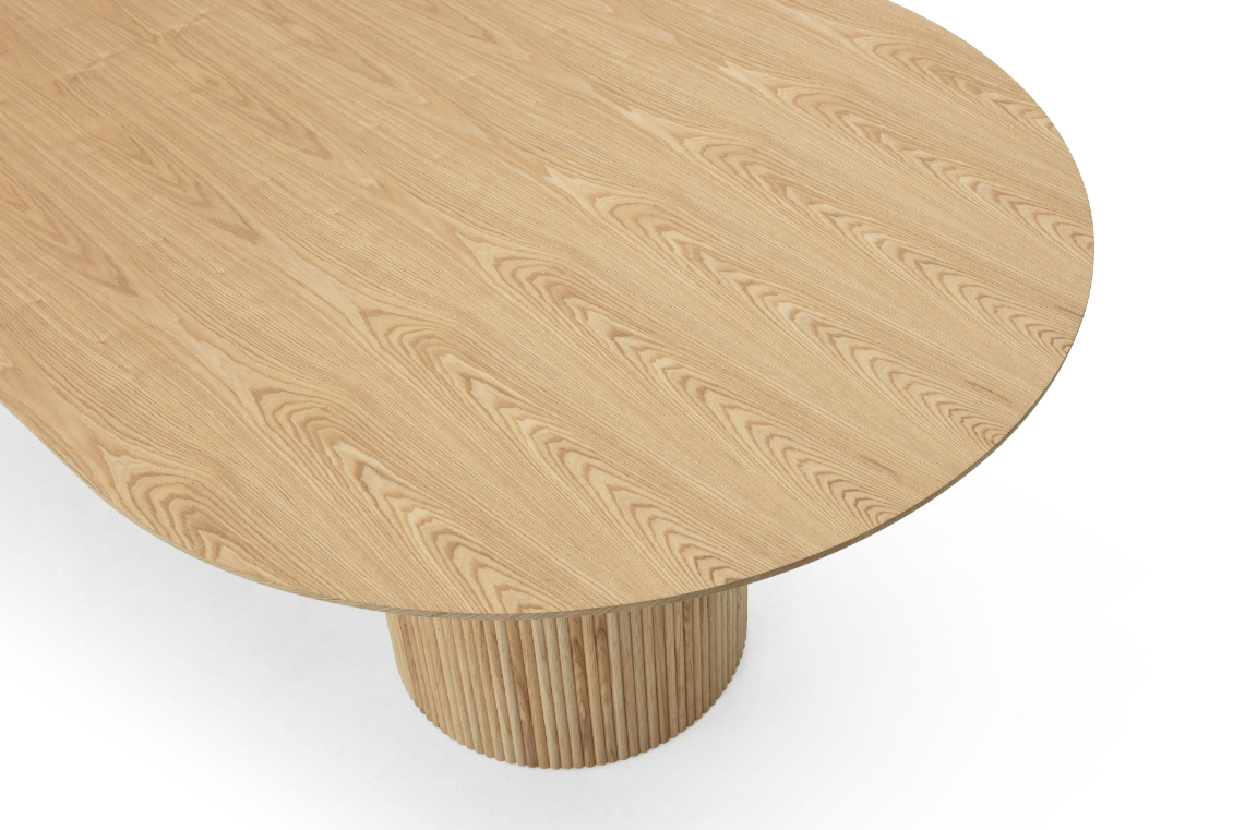 Lantine 240 Dining Table - Pill Shaped - Ash Oak.