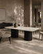 Tommy Franks Dining Lantine Marble 240 Dining Table – Matt Black House of Isabella UK