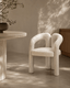Tommy Franks Dining Mavis Dining Chair - Chex Polar Boucle House of Isabella UK