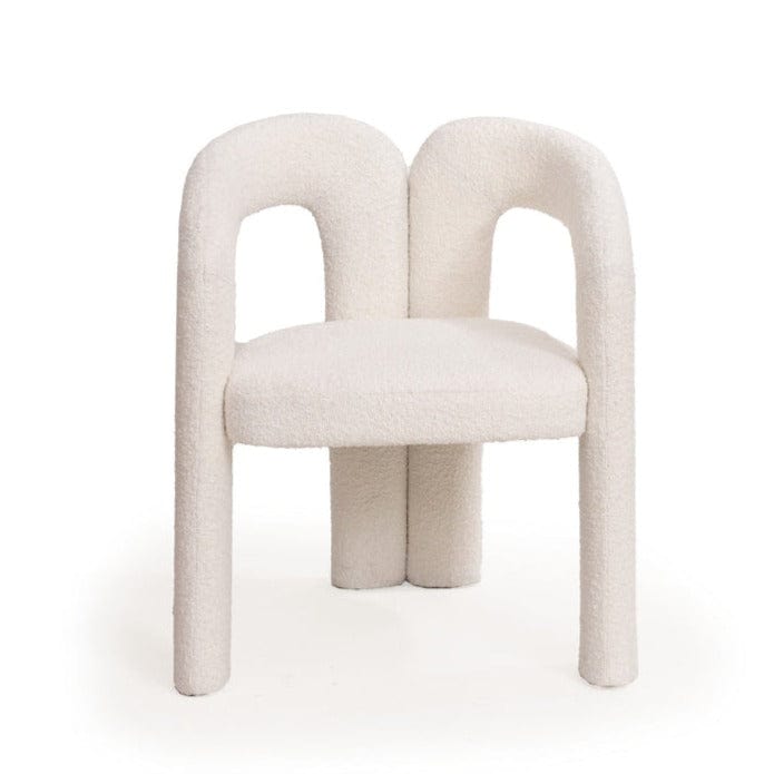 Mavis Dining Chair - Chex Polar Boucle.