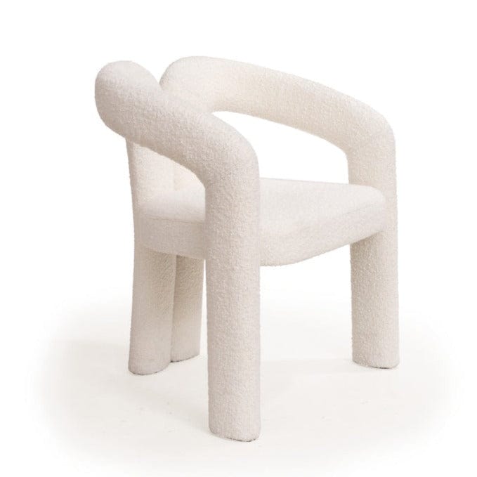 Mavis Dining Chair - Chex Polar Boucle.