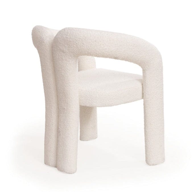 Mavis Dining Chair - Chex Polar Boucle.