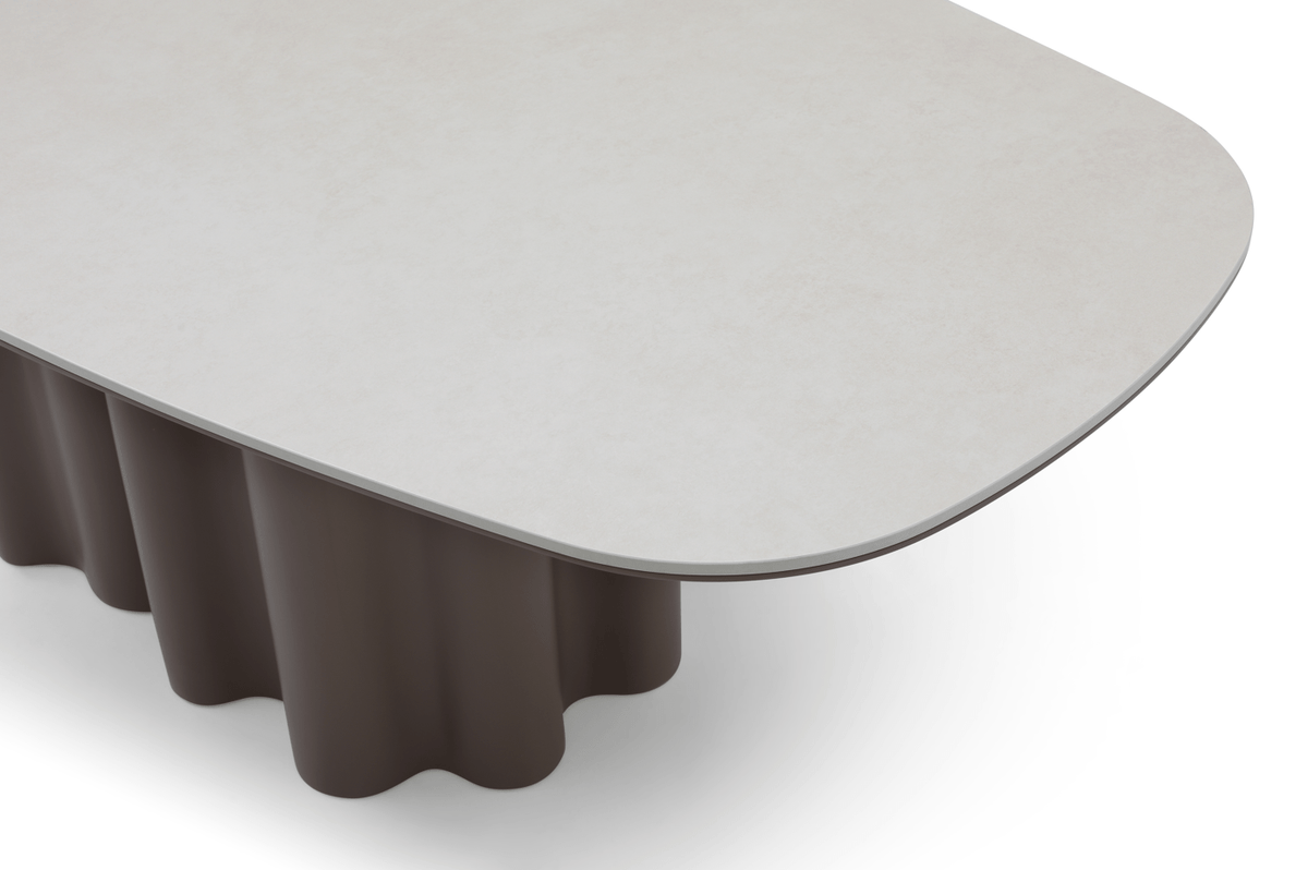 Tommy Franks Dining Moon Dining Table - 200 - Cocoa & Cream Ceramic House of Isabella UK
