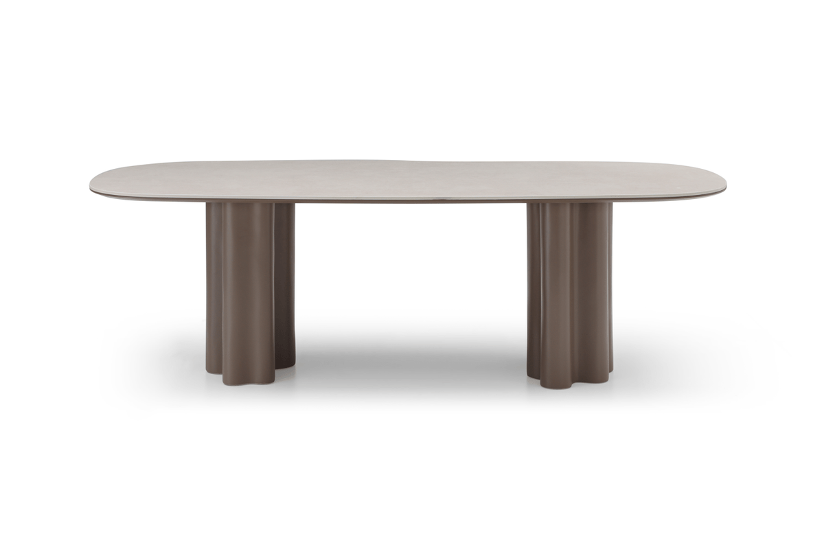 Tommy Franks Dining Moon Dining Table - 240 - Cocoa & Cream Ceramic House of Isabella UK