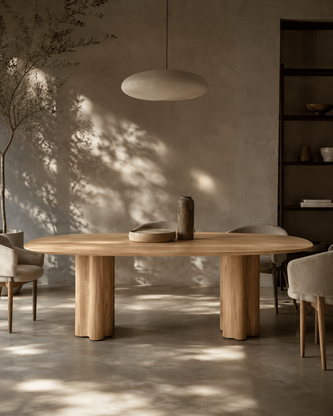 Tommy Franks Dining Moon Dining Table 240 - Light Oak House of Isabella UK