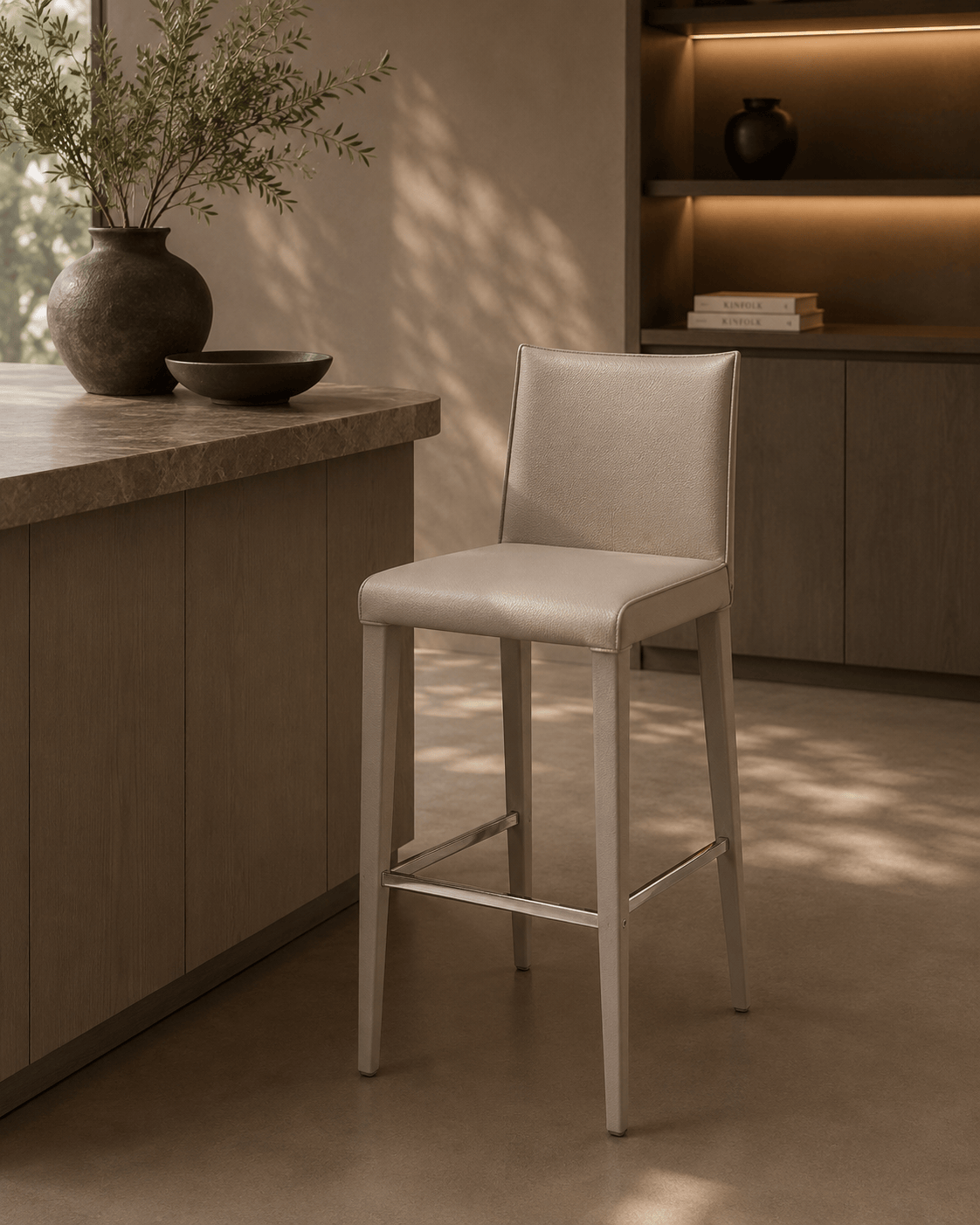 Tommy Franks Dining Othello Bar Stool - Concrete Grey House of Isabella UK