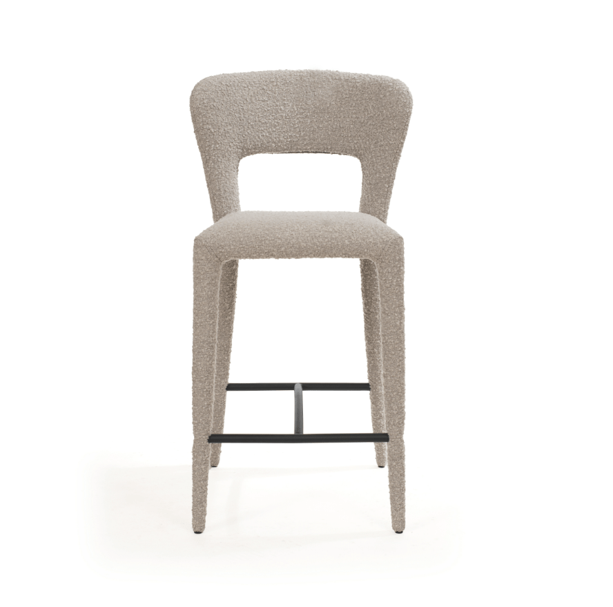Pari I Bar Stool - Chex Boucle Steam.