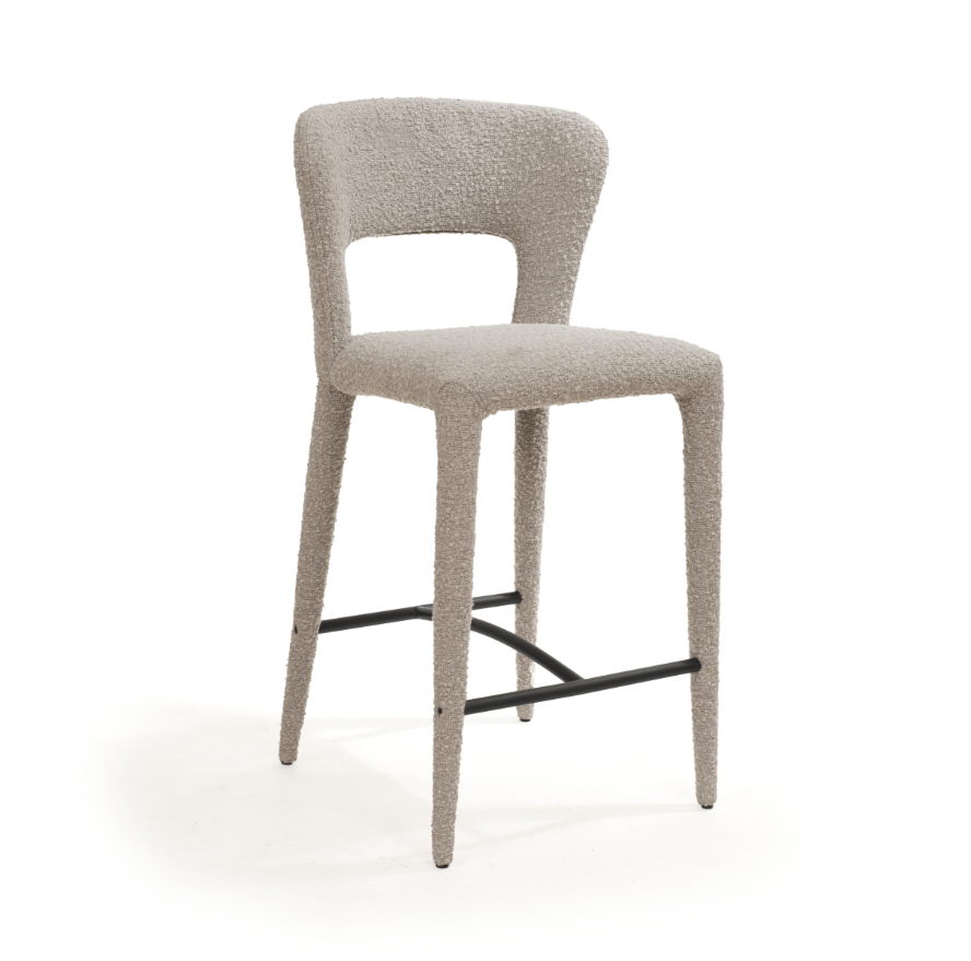 Pari I Bar Stool - Chex Boucle Steam.