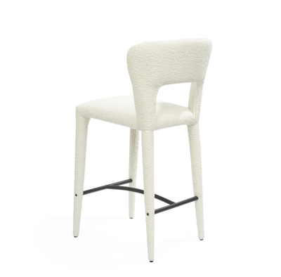 Tommy Franks Dining Pari I Bar Stool - Chex Polar Bouclé House of Isabella UK