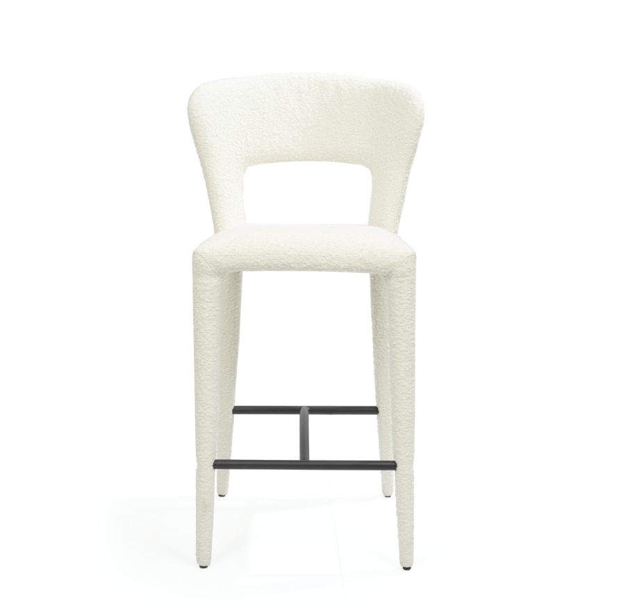 Tommy Franks Dining Pari I Bar Stool - Chex Polar Bouclé House of Isabella UK