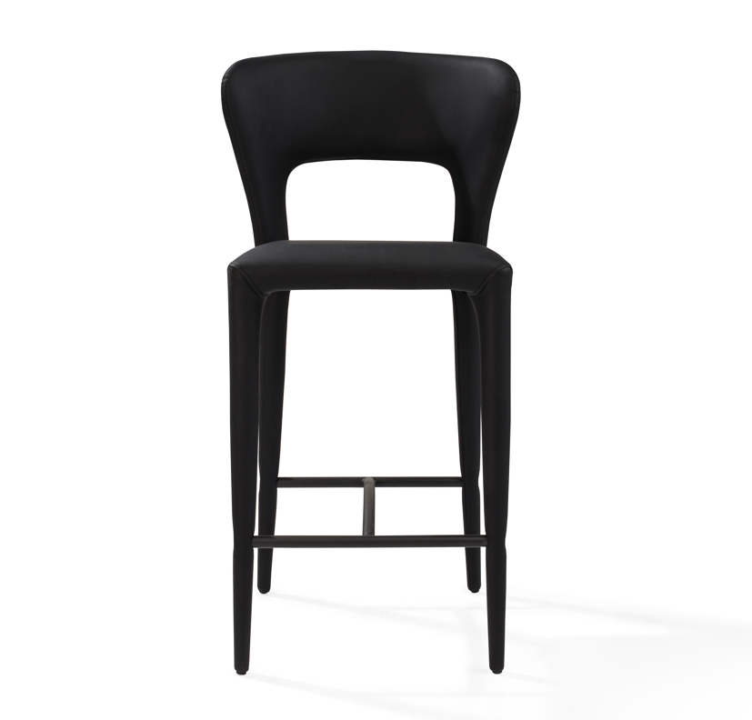 Tommy Franks Dining Pari I Bar Stool - Mustang Black House of Isabella UK