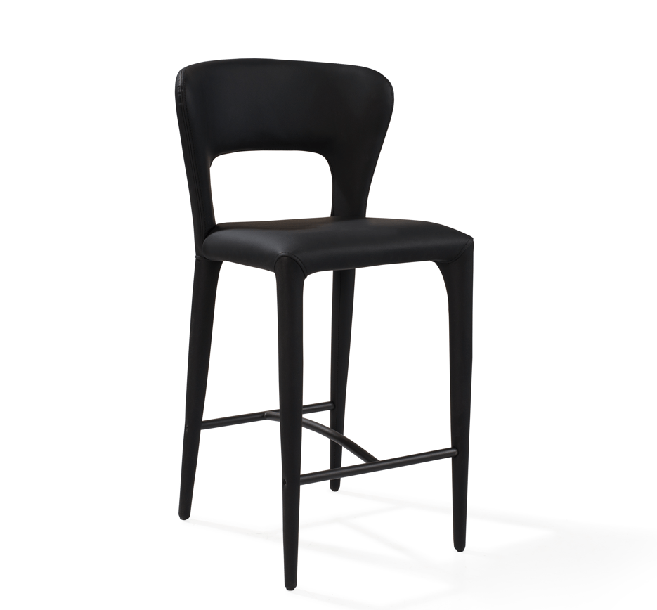 Tommy Franks Dining Pari I Bar Stool - Mustang Black House of Isabella UK