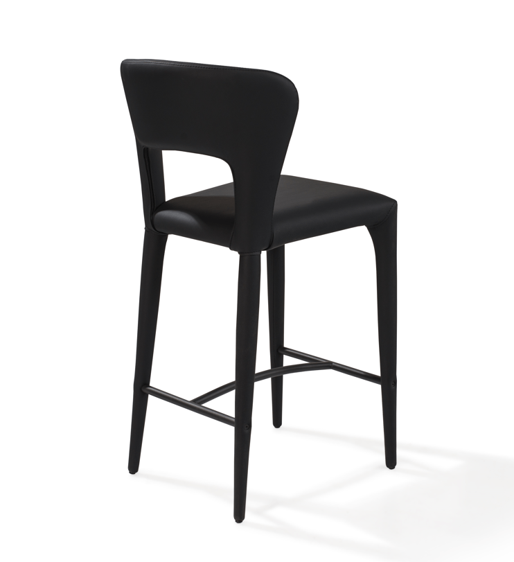 Tommy Franks Dining Pari I Bar Stool - Mustang Black House of Isabella UK