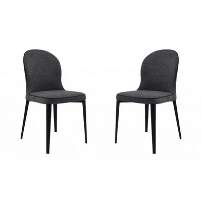 Tommy Franks Dining Percio Dining Chair - Set of 2 - Charcoal House of Isabella UK