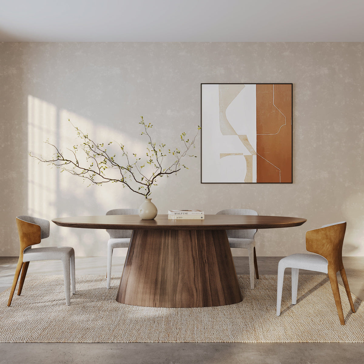 Tavamo Dining Table - Oval - Walnut.